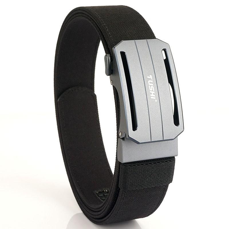 Men s Aluminum Alloy Automatic Buckle Nylon Belt Outdoor Training Delivery 120cm чёрный
