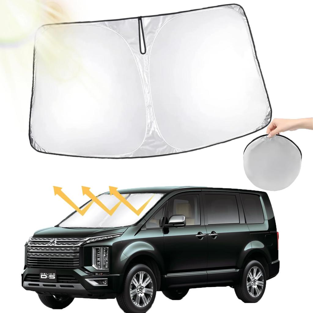 Oricarmes Delica D5 Sunshade for Delica D5 Windshield for Delica D5 Car Sun Shade,