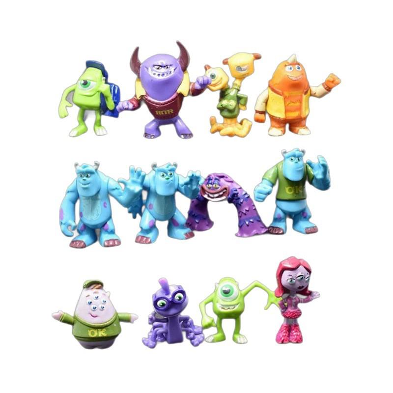 12pcs Anime Figurines Monster Action Dolls Cartoon Cute Pvc Model Desktop Decoration Childrens Toys Holiday Gift