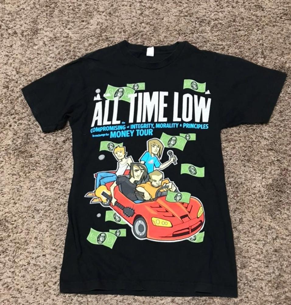 All Time Low money tour Cotton Black S-234XL T-Shirt BO1224 Unisex T-Shirt XXL