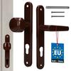 KOTARBAU® Knob-Handle Knob Door Handle Long Plate for Cylinder Insert Aluminum Brown 72 MM