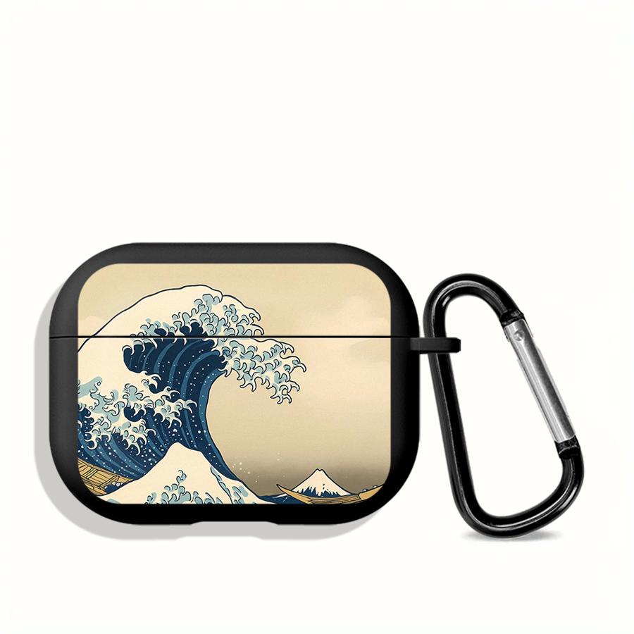 Cartoon Ocean Tsunami Case For Airpods 1 2 Pro2 4 Pro3 Pro 3 Earphone Cases Cover