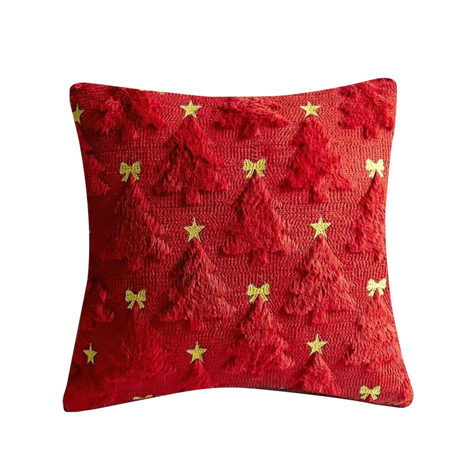 

Sweet Christmas Style Plush Pillow Cushion Cover Atmosphere Living Room Sofa Pillow One Size