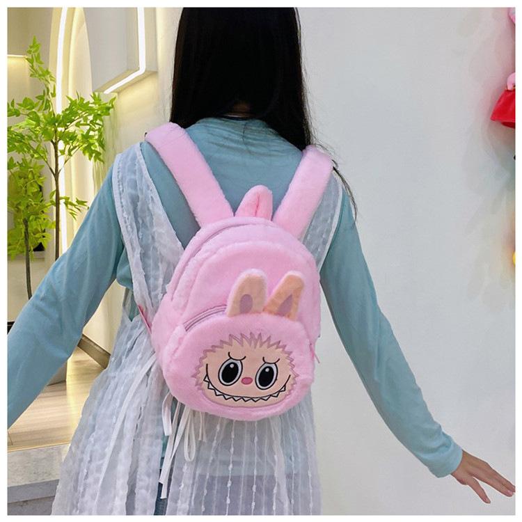 Cross Double Back Rabub Crossbody Change Plush Bag Grab Machine Doll Children's Backpack