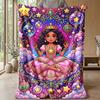 Magical Princess Sparkle Theme blanket Lightweight Warm Flannel Blanket Decorative Throw Blanket for Home Decoration