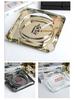 Premium Crystal Ashtray for Home and Office with Custom Logo Engraving - Elegant Gift for Living Rooms, KTV, and Corporate Settings