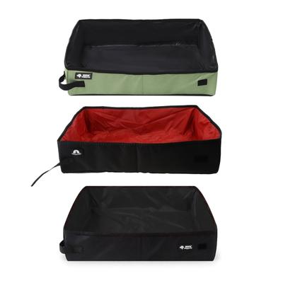 Travel Cats Litter Box Collapsible Portable Litter Pan Lightweight Foldable Waterproof Lining Leak Proof Easy To Clean