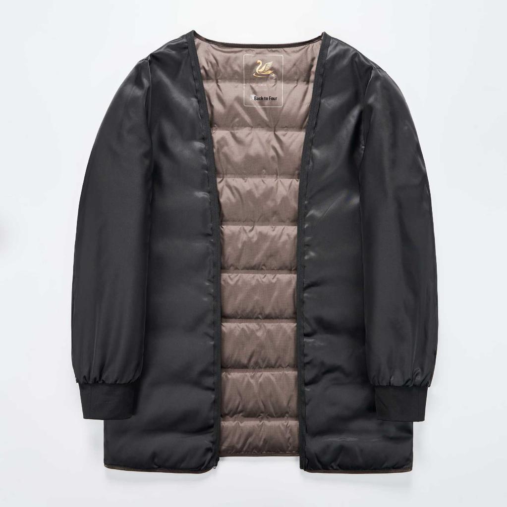 Men's Winter Wool Coat with Mink Fur Collar and Down Liner