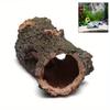 1PC Aquarium Decoration Ornament Gray Hollow Trunk Fish Tank Decoration, Log Decoration Aqua Resin Tree Branch, Hollow Tree