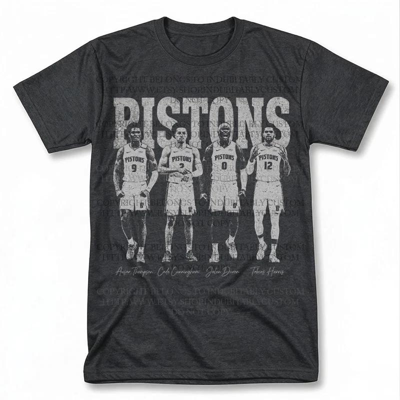 Detroit Pistons Cade Duren Ausar Graphic T Shirt Vantage Basketball Fan Tee 3XL