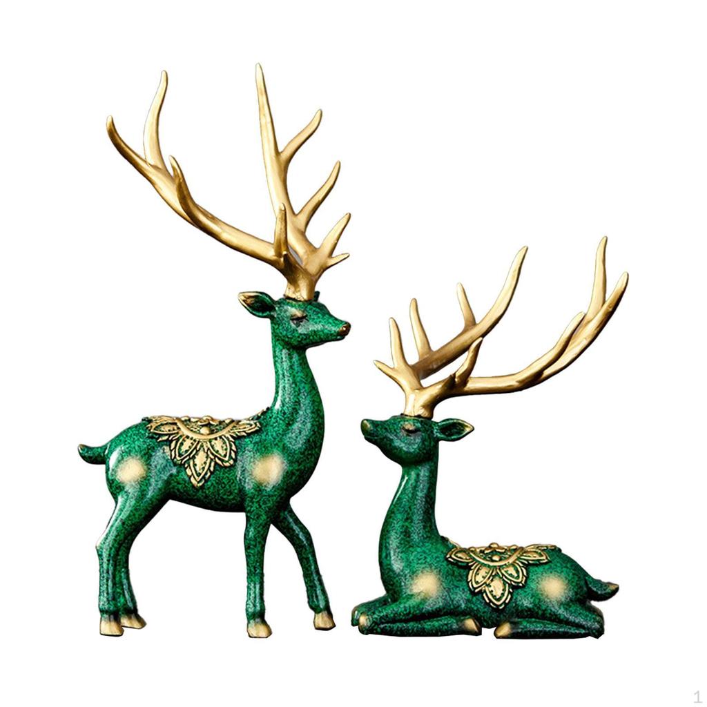 2 Delar Hjortfigurset för Heminredning och Presenter