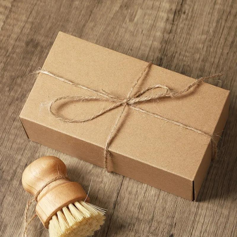 Bamboo Round 3 Packs Mini Dish Brush Natural Scrub Brush Durable Scrubber Cleaning Kit with Union Fiber and Tampico Fiber