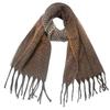 Color Tassel Warm Shawl Clip Winter Women's Autumn and Flower Gradient Scarf Keep