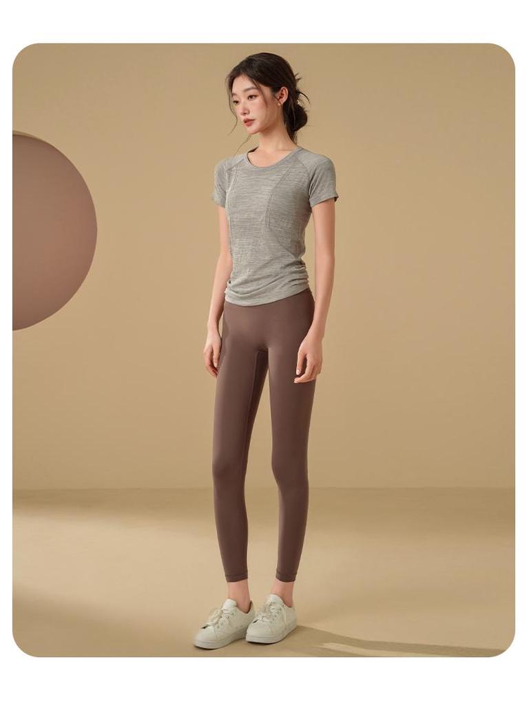 Women's Slim Fit Short Sleeve Yoga Top: Breathable, Quick-Dry Sports Wear