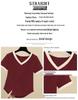 Women's Korean Style Color Block Cotton T-shirt – Loose Fit, Short Sleeve, Versatile Summer Top