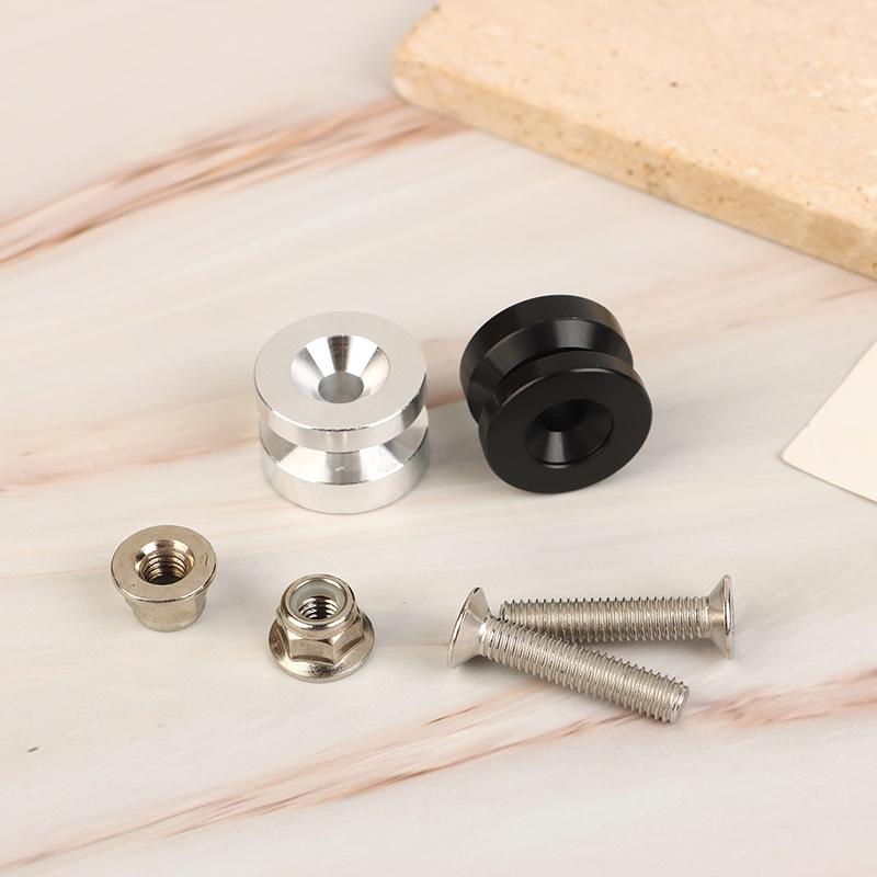 4Pcs Universal Motorcycle Rear Luggage Case Helmet Trunk Suitcase Bracket Base Plate Bushing Pad Buckle Spacers Screws Nuts
