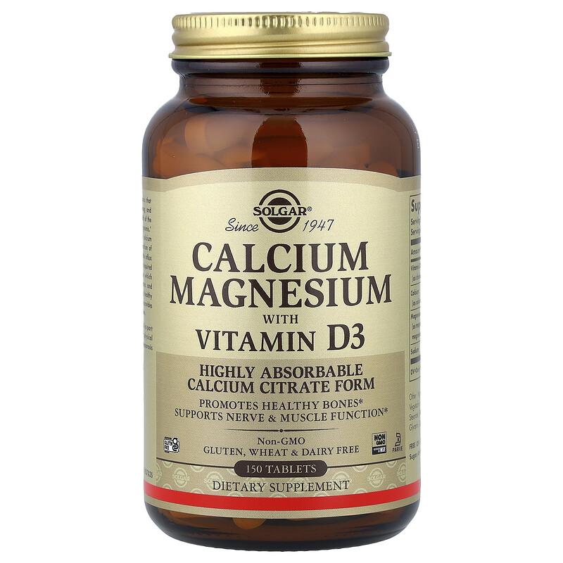 Solgar Calcium, Magnesium With Vitamin D3 150 Tabletten - Bild 5