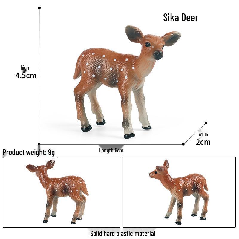 Cross-Border Christmas Wildlife Deer Model Cake Decoration Set