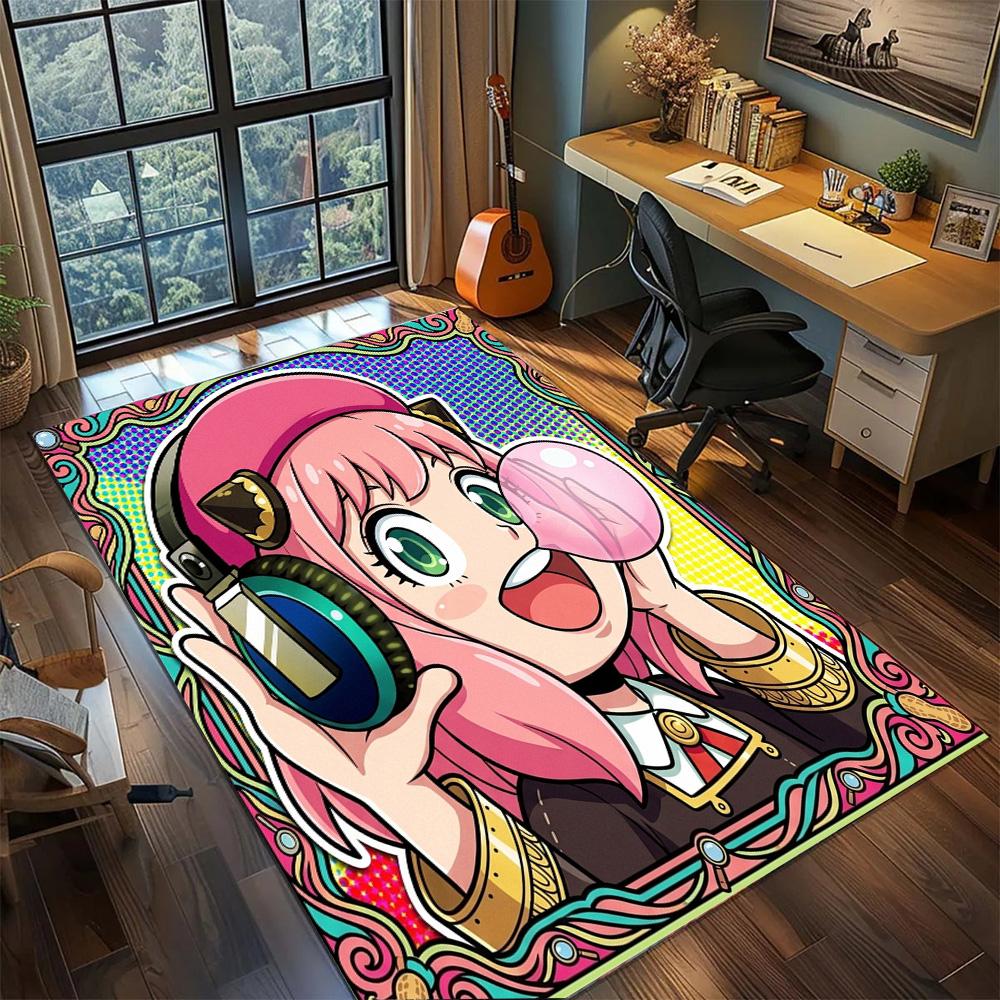 Anya Forger Rug Carpet Floor Mat Washable Non Slip Large Area Gamer Bedroom Home Room Decor.-TING