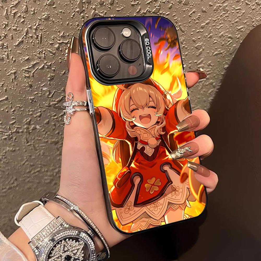 

Game GI Klee Mobile Phone Case for iPhone 17 16 15 14 13 12 11 X XR XS 8 7 Air Pro Max Plus Translucent Colorful Cover Cover iPhone 7 Plus