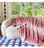 Gradient Plaid Velvet Taffeta Blanket for Bedroom, Living Room, Office, or Nap.