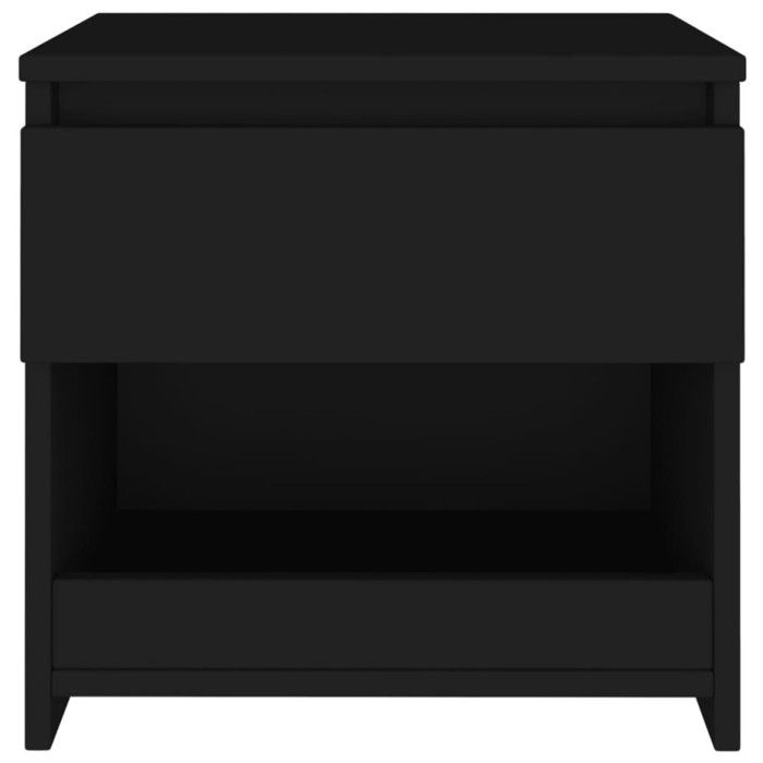 VidaXL Bedside Table Black 40x30x39 Cm Chipboard 803445