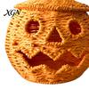 Handmade Fall Decor Handwoven Halloween Pumpkin Basket, Spooky Candy Storage Basket with Lid, Vintage Wicker LED Lantern for Light Up Candle