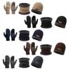 1 Set Dreiteiliger Halsausschnitt, Herren Winddichte Mütze, Outdoor Winter Schal, Handschuhe, eine Plus Strickmütze