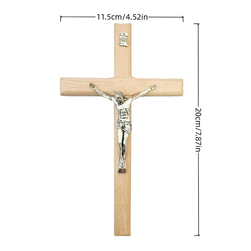 Wall Crucifix Cross Gift Wood Cross Wall Decor for Entrance Christmas Easter Jesus Sculpture Figurine Christian Collection