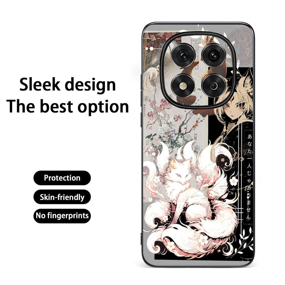 

Nine-tailed fox art fashion design Phone Case For Redmi Note 14 13 12 11 Pro Plus S 5G 14C A3 Soft Black Phone Cover Redmi Note 11-11S