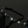 hair artifact Flower Rhinestone Weave Head Hoop Black Braided Hair Clip Styling Tool Toothed Clip