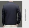 2024 Men's High-End Spring/Autumn Casual Solid Color Lapel Jacket for Middle-Aged Men - Thin Style Dad's Wear