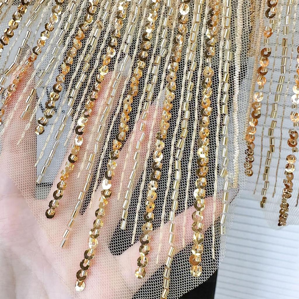 Eye-Catching Sequins Collar Applique for Clothes Dress Sewing Patches DIY Lapel Wedding Dress Decors Accessories