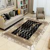 Black and Gold Line Decorative Carpet Modern and Simple Living Room Anti Slip Floor Mat Home Bedroom Decorative Carpet