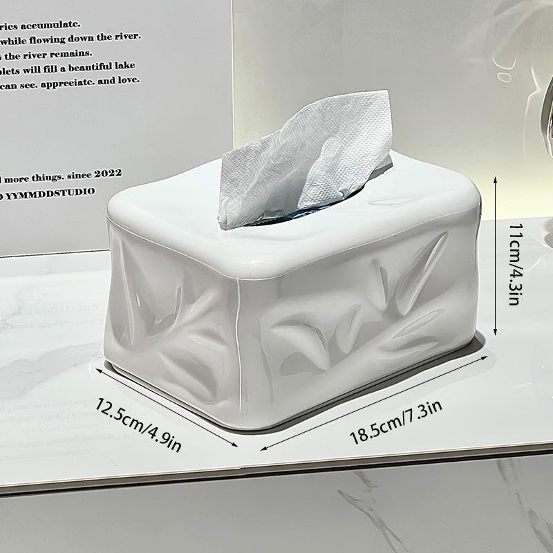 Creative handkerchief box, tissue box, pull-out tissue dispenser, napkin holder, light luxury style, home and room decoration