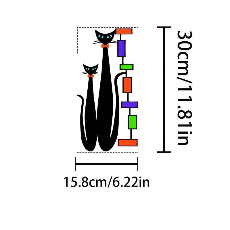 1PC Nordic Style Cute Cartoon Cat Wall Decoration Murals Home Courtyard Garden Art Decoration Hanging Wall Decoration Crafts