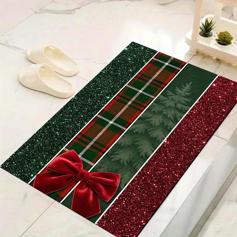 1Pc Winter Wonderland Rug Office Carpet Indoor Outdoor Doormat Nonslip Soft And Comfortable Living Room Christmas Halloween Gift D91835