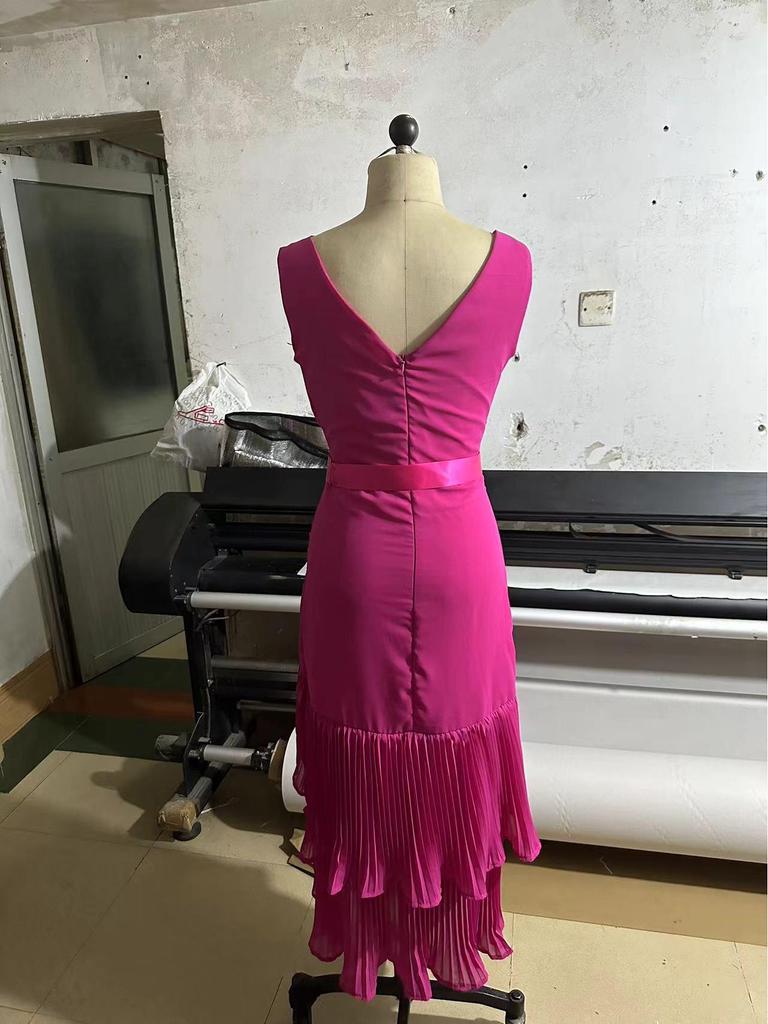 2025 Summer Women's Sweet Style Sleeveless Slim-Fit Solid Color Mid-Waist Long Dress