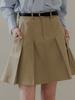 EIGHT DAYS A WEEK Pleated Cotton Skirt Beige Ad380