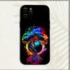 Tree of Life Space Phone Case For iPhone 16,15,14,13,12,11,Pro,X,XS,Max,XR,Plus,Mini Soft Black Cover
