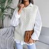 Women Crew Neck Sleeveless Knit Sweater Solid Color Tank Top Cutout Leaf Design Fall Winter Sizes S-L