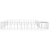 VidaXL Chenil Argenté 37,51 m² Acier Enclos pour Chiots Cage Chiens Extérieur 3082248