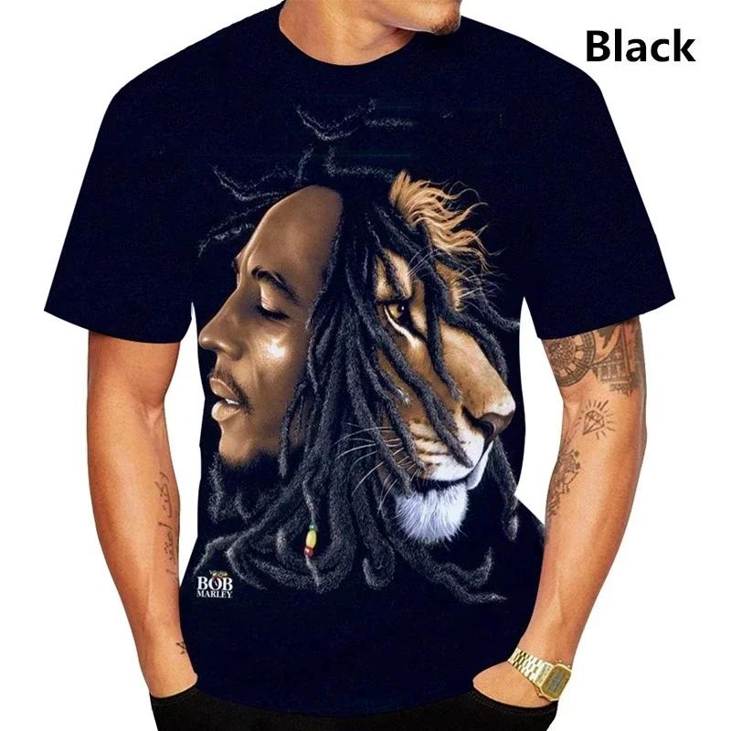 Men's Fashion Summer 3D Printed T-shirts Reggae Hip-hop Casual Short-sleeved Casual Comfortable Plus Siz T-shirts