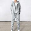 1 Sada Pánská Mikina Kalhoty Jednobarevné Žebrované Manžety Jogger Oblek Podzim Zima Volný Střih Mikina Tepláky Sportovní Oblečení Sada Streetwear