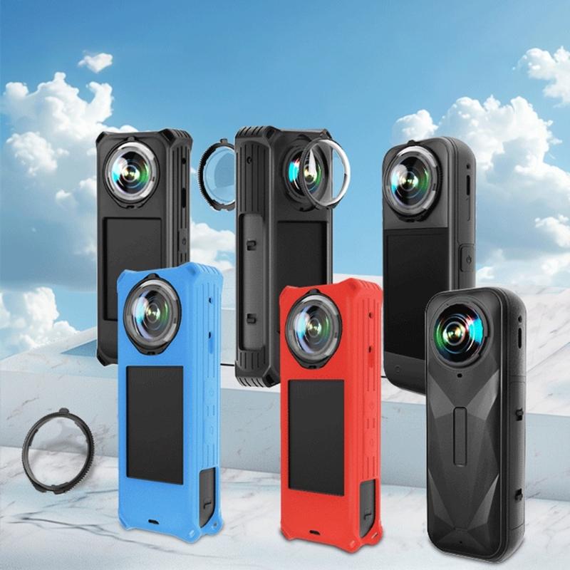 Slim Fit Silicone Case Cover For 360 X5 Sports Camera Precise Cutsout and Impact Protections Housing Skin Shell