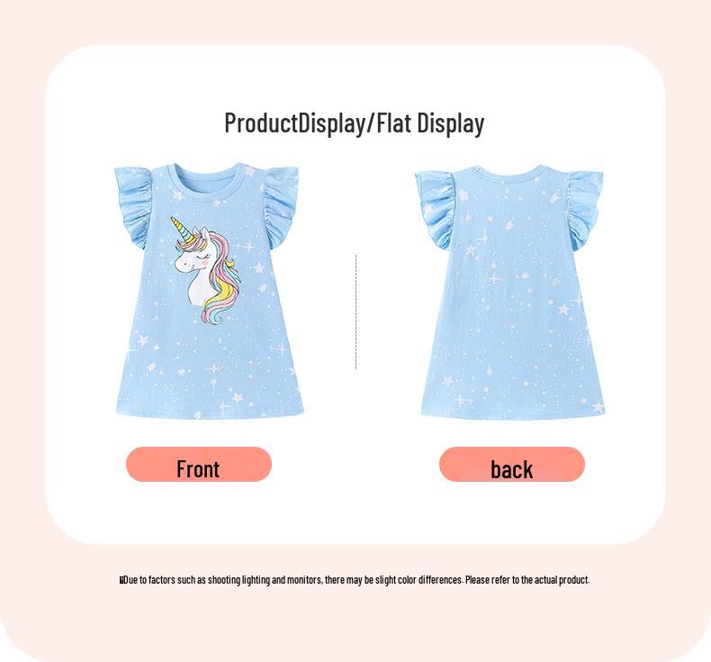 Little Maven Summer Cartoon Dress for Girls