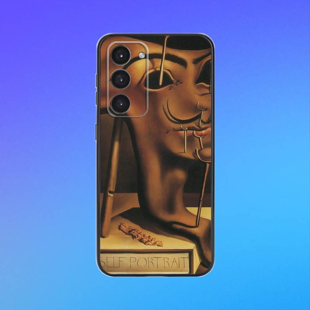Etui Salvador Dali Painting Black Soft Phone Cover Case for For Samsung Galaxy A73,A72,A71,A53,A52