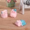 Miniatures Animal Cartoon Piggy Car Ornaments Cartoon Pink Pig Resin Ornaments  Ornaments Gift