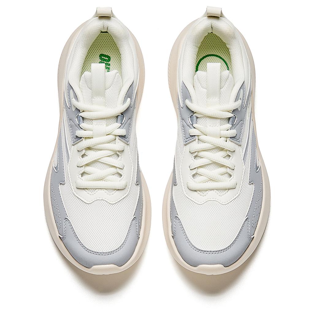 New Anta Anti Slip And Wear Resistant Breathable Low Top Casual Running Shoes Women's White Gray 922515516-3