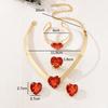 Fashion  Jewelry Set Necklace Bracelet Earrings Ring  For Women Ladies